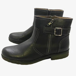 Natural Soul Women 10M Ankle Boots All-Thru Comfort Black Zip Buckle - Picture 1 of 20