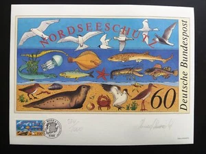 EDICIÓN ARTÍSTICA 1990 FEDERAL 1454 PROTECCIÓN DEL MAR DEL NORTE FAUNA Y FLORA - ¡EDICIÓN SOLO 1.000!! - Imagen 1 de 2