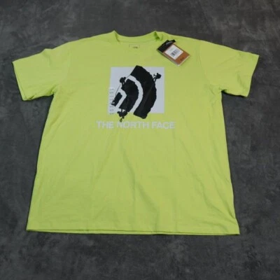 Camisa para Hombres The North Face Extra Grande Verde Neón Grande Logo PlayHiking Escalada Foto 1 de 4