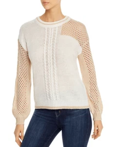 Design History Mesh-Patchwork Crewneck Sweater L - Picture 1 of 11