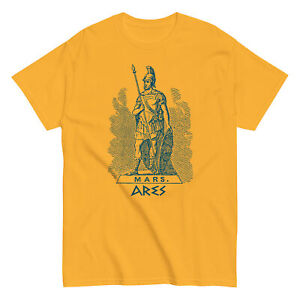 T-shirt męski z mitologii starożytnej rzymskiej Mars God Of War klasyczna koszulka
