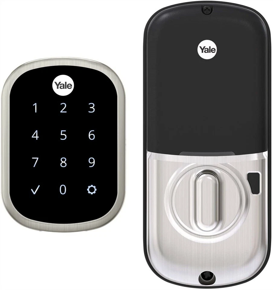 Yale Security Assure Lock Sl Satin Nickel Double-Cylinder Deadbolt with Lighted Keypad - YRD256NR619