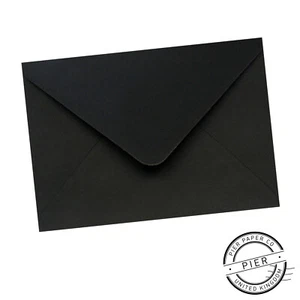 50 pack x C6 A6 Premium Quality Black 100gsm Invitation Envelopes - 114 x 162mm - Picture 1 of 2