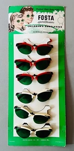 6 FOSTA SPORTSWEAR CHILDREN'S SUNGLASSES - 1950s NEW OLD STOCK COUNTER DISPLAY - Picture 1 of 2