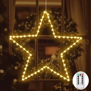 Christmas Star Silhouette Light Decoration Warm Micro LED Fairy Light Xmas Party - Picture 1 of 9