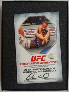 UFC 157 Ronda Rousey vs Carmouche Mat /250 Dana White Auto Card - Picture 1 of 6