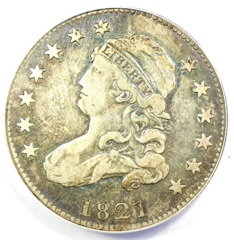 1821 Capped Bust Quarter 25C - ANACS VF25 - Rare Early Date Certified Coin! Cover
