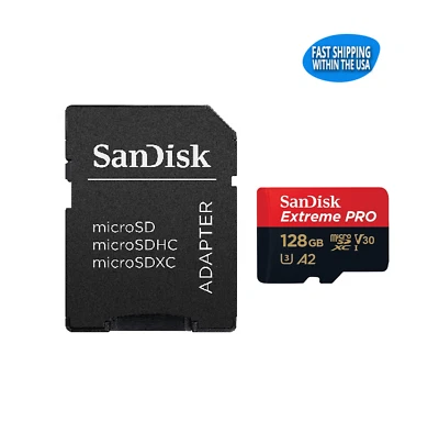 Tarjeta MicroSD Sandisk 128 GB ExtremePro Insta360 X3 Sphere ONE RS ONE X2 ONE R / X Foto 1 de 4