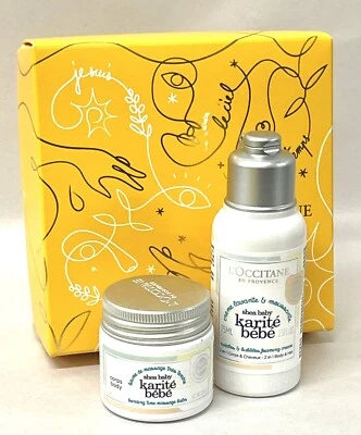 L’OCCITANE NEW L'OCCITANE SHEA BABY/KARITE BEBE PAMPER GIFT BOX *GREAT TRAVEL SET*