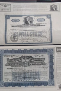 RAILROAD STOCK CERTIFACATES, LOT OF 41 PROTECTED IN BINDER~ ALL EXCELLENT COND - Picture 1 of 22