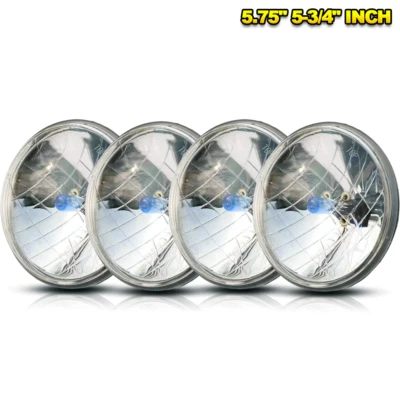 4PCS 5.75 5-3/4" Chrome Headlights For Cadillac DeVille 62-74 Calais 65-74 - Image 1 of 4