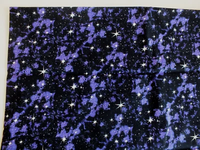1.5+ yard yd NIGHT SKY STARS cotton quilt fabric NOS OOP Elizabeths Studio #1299 - Image 1 of 3