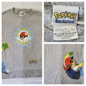 Vintage 1999 Pokemon I've Got The Power Shirt Youth L Wrap Around Graphic Print - Picture 1 of 12
