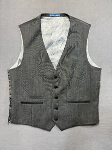 Next super 110's angelico gray wool vest waistcoat mens size 42R 107cm - Picture 1 of 14