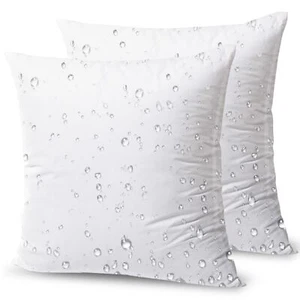 Premium Outdoor Pillow Inserts - Pack of 2 Square Form Water 18 x 18-Inch - Picture 1 of 8