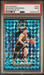 2023 PANINI MOSAIC BRANDIN PODZIEMSKI GOLDES STATE WARRIORS REACTIVE BLUE PSA 9 - Picture 1 of 2