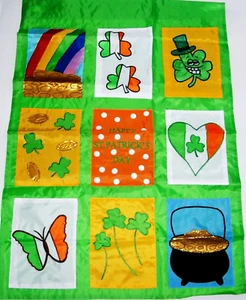 Bandera del Día de San Patricio ~ 28" x 40" ~ Retazos de Artículos del Día de San Patricio - Imagen 1 de 1