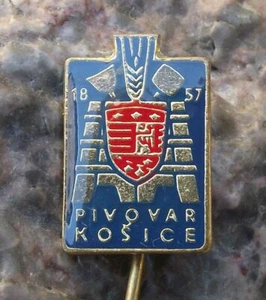Pivovar Kosice 1857 Czechoslovakia Beer Lager Brewery Castle Crest Pin Badge - Picture 1 of 4