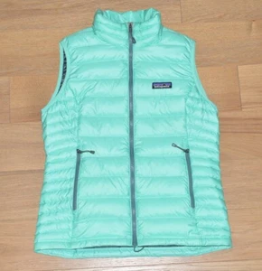 Patagonia Down Sweater Puffer Vest Women’s Size Small Teal Blue Green EUC - Picture 1 of 6