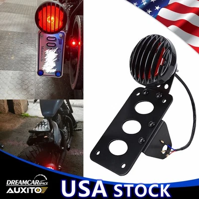 Soporte de licencia de placa de luz de montaje lateral LED de freno trasero para motocicleta Honda/BMW Foto 1 de 4