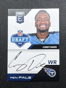 Corey Davis 2017 Donruss Elite #PP-CD Pen Pals Tennessee Titans Jets Auto - Picture 1 of 2