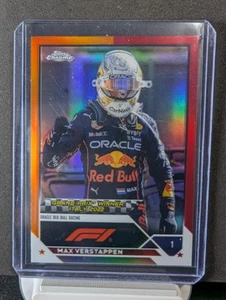 2023 Topps Chrome F1 Max Verstappen #159 Orange & Red Refractor - Picture 1 of 2