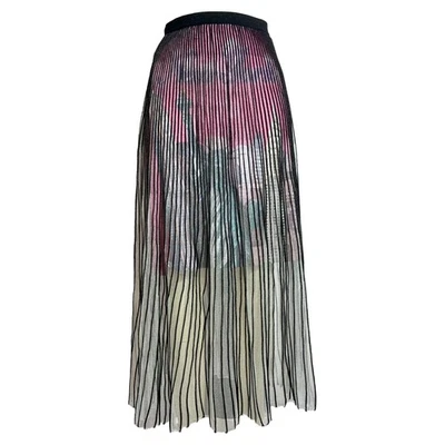 Balenciaga New York City Print Pleated Midi Skirt In Viscose Women Multicolor S - Image 1 of 4