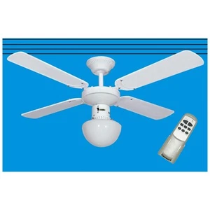 Ventilatore a Soffitto Bianco - con Telecomando e Luce - Ø105 cm - Foto 1 di 1