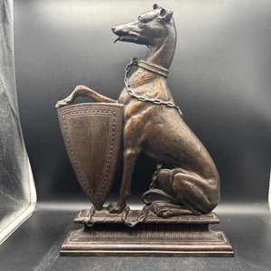 heraldischer Türstopper aus Gusseisen im viktorianischen Stil ,Windhund - H.18 - Bild 1 von 16