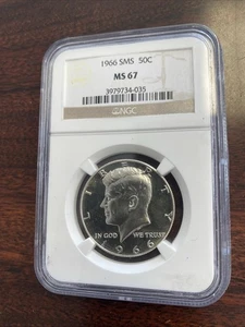 1967 SMS Silber Kennedy Half Dollar NGC MS67 - Bild 1 von 2