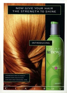 CLAIROL magazine AD #027 RARE 2001 BLONDE HAIR Renewal 5x Out of Print - Picture 1 of 3