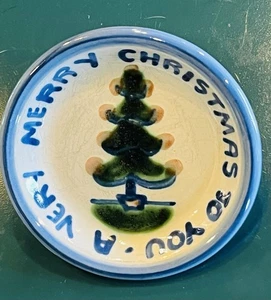 M A Hadley Weihnachten handbemalt signiert Schmuckschale - Bild 1 von 3