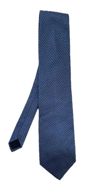 Corbata para hombre BROOKS BASICS azul patrón geométrico seda hecha en EE. UU. PEC Foto 1 de 3