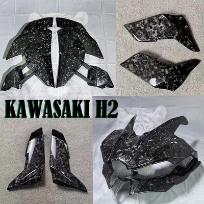 For KAWASAKI NINJA H2 H2C H2R Forged Carbon Fiber Body & Frame Covers Accessorie - Image 1 of 4