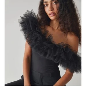 Body in tulle Intimately Free People Big Love nero ‎ taglia XL stravagante romantico - Foto 1 di 16