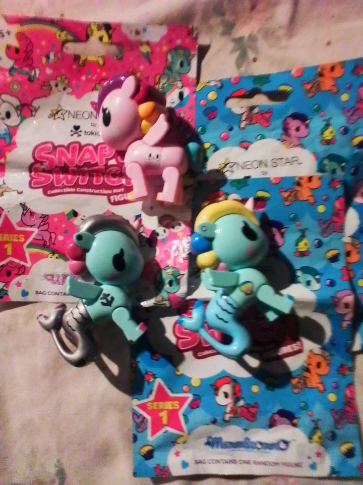 Tokidoki Snap N Switch Juguete Unicorno y Mermicorno Figuras Construible Bolsa Ciega Foto 1 de 4