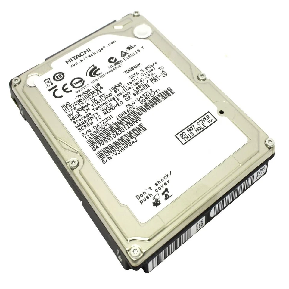 Disque Dur 160gb hitachi SATA 2,5 " Interne Hts725016a9a364 L Remis à Neuf - Photo 1/1