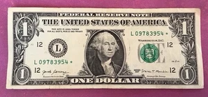 2017 STAR NOTE DOLLAR BILL L 0978395* - Picture 1 of 2