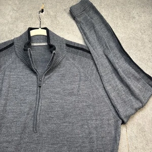 Smartwool Men’s Merino Wool Gray 1/2 Zip Pullover Performance Baselayer Large - Picture 1 of 10