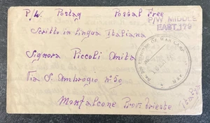 M.E.F. P.O.W. CAMPAMENTO A TRIESTE AÑOS 40. ALGUNAS MARCAS/DESGASTE/DAÑOS. - Imagen 1 de 4