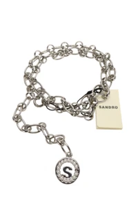Cinturón SANDRO para mujer TALLA ÚNICA cadena tono plata hebilla con cuentas - Imagen 1 de 5