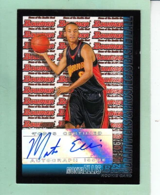 2005-06 Bowman MONTA ELLIS RC Authentic Autograph 161 Golden State Warriors - Image 1 of 2