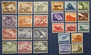 GERMANY 1943/1944 - DEUTSCHES REICH - WWII - WEHRMACHT - 2 complete Sets - MNH - Picture 1 of 3