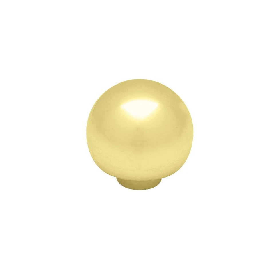 1-1/4" Ball Top Knob Polished Brass - Image 1 of 1