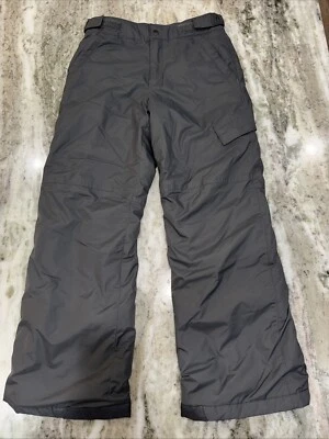 Columbia Snow Ski Pants Outgrown Youth Sz M 10/12 Dark Gray Adjustable Waist - Image 1 of 4