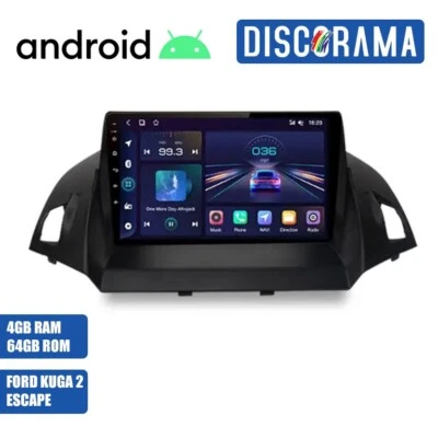 AUTORADIO ANDROID 4/64GB FORD ESCAPE KUGA 2 2013-2016 STEREO AUTO TOUCH 9" WIFI - Immagine 1 di 4