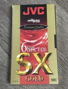 JVC T-120 SX Gold Premium Quality VHS Tape 6hrs New Sealed - Picture 1 of 13