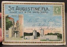 St. Augustine, Florida, Vintage Foldout Postcard Post Marked 1922