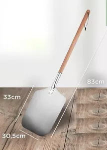 Alfredo DaGusto® - PALA PER PIZZA FORNO CON MANICO IN LEGNO - 33 X 30,5 X 83 CM - Foto 1 di 2