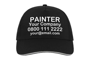 Gorra de béisbol de trabajo personalizada de pintor a medida teléfono de empresa correo electrónico trabajo decorador trabajo - Imagen 1 de 10